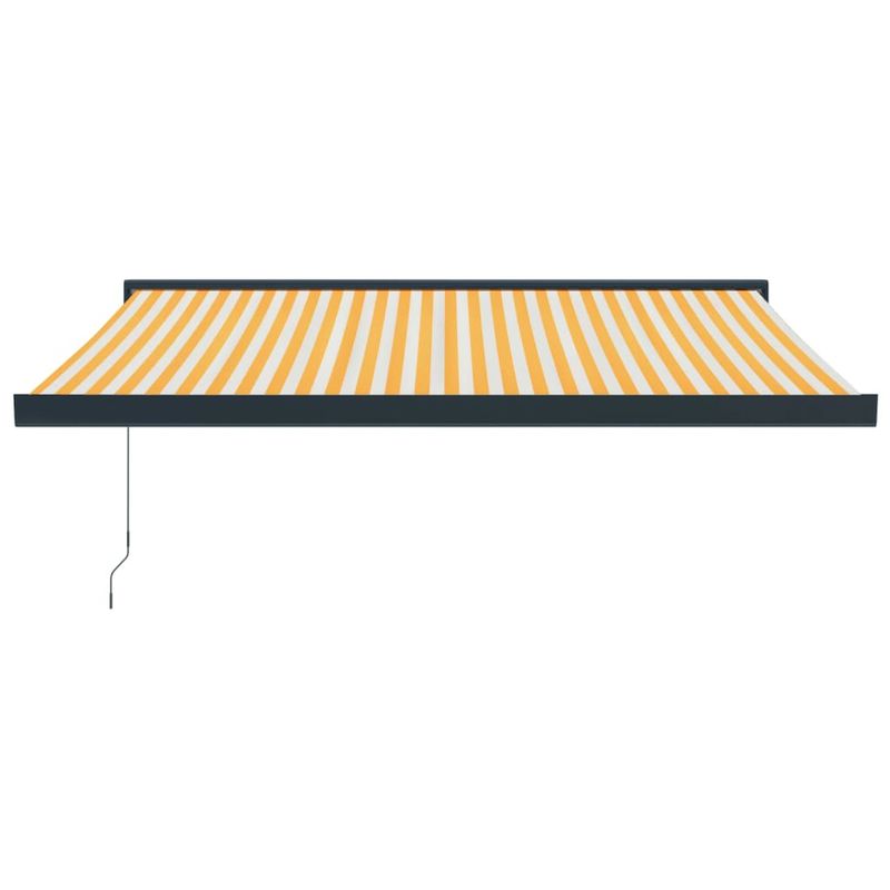 Casa si Gradina - Gradina si terasa - Umbrele si pavilioane - Umbrele - Copertina retractabila, galben/alb, 3,5x2,5 m, textil/aluminiu - Infinity.ro