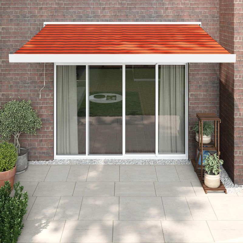 Casa si Gradina - Gradina si terasa - Umbrele si pavilioane - Umbrele - Copertina retractabila portocaliu/maro 3x2,5 m, textil/aluminiu - Infinity.ro