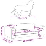 Petshop - Accesorii petshop - Culcusuri si custi - Culcusuri si saltele - Pat pentru caini cu extensie, maro, 100x50x30 cm, catifea - Infinity.ro