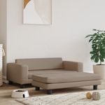 Petshop - Accesorii petshop - Culcusuri si custi - Culcusuri si saltele - Pat pentru caini cu extensie cappuccino 100x50x30 cm piele eco - Infinity.ro