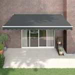 Casa si Gradina - Gradina si terasa - Umbrele si pavilioane - Umbrele - Copertina retractabila automata, antracit, 5x3 m - Infinity.ro