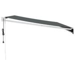 Casa si Gradina - Gradina si terasa - Umbrele si pavilioane - Umbrele - Copertina retractabila automata, antracit, 5x3 m - Infinity.ro