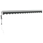 Casa si Gradina - Gradina si terasa - Umbrele si pavilioane - Umbrele - Copertina retractabila automata, antracit, 5x3 m - Infinity.ro