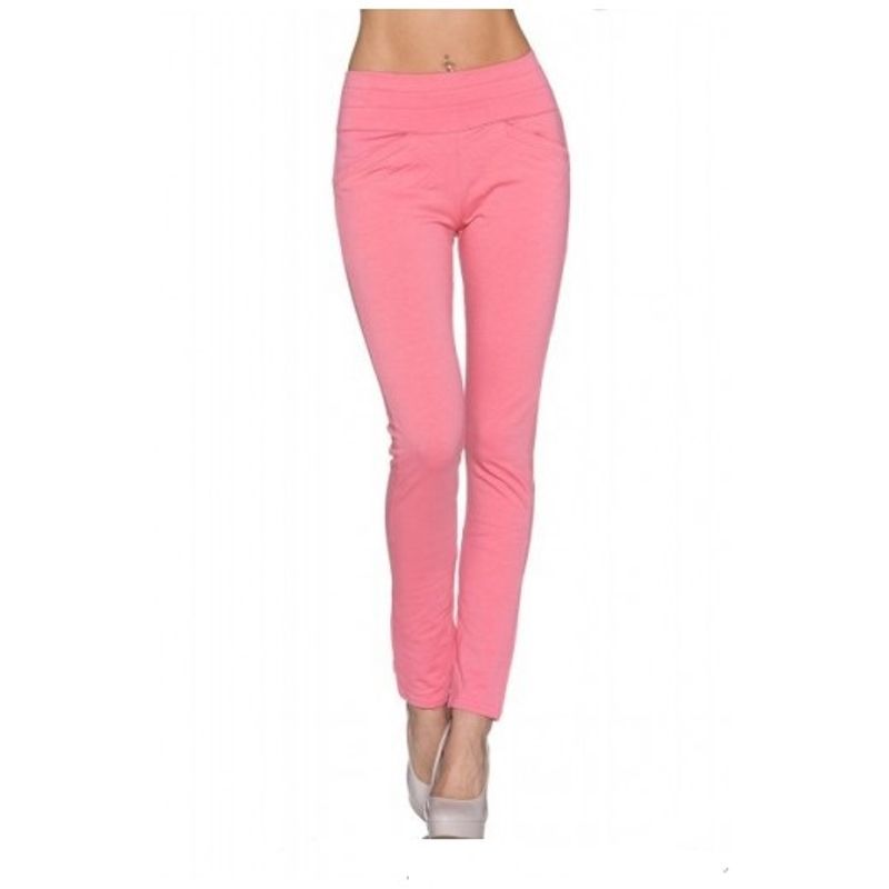 Pantaloni-dama-simpli-roz-XL