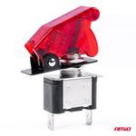 Auto si Moto - Electrice auto - Alte accesorii electrice auto - Comutator iluminat (intrerupator) cu protectie, destinatie auto, moto, ATV, SSV, Off-Road, model "TOP GUN", tensiune 12V - 24V, culoare rosie - Infinity.ro