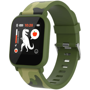 Smartwatch copii CANYON My Dino KW-33, 1.3" IPS full touch screen, IP68 waterproof, verde