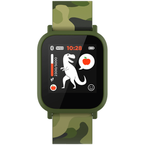 Smartwatch copii CANYON My Dino KW-33, 1.3" IPS full touch screen, IP68 waterproof, verde