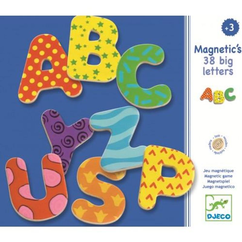 Jucarii, Copii si Bebe - Jucarii si jocuri - Jucarii & jocuri educative - Jucarii interactive - 38 Litere magnetice colorate pentru copii - Infinity.ro
