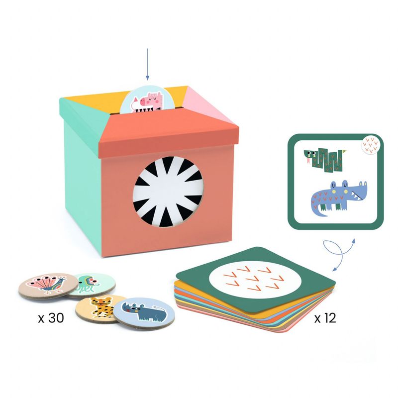 Jucarii, Copii si Bebe - Jucarii si jocuri - Jucarii & jocuri educative - Jocuri si jucarii educative - Cartonase animale, Kioukoi Djeco - Infinity.ro