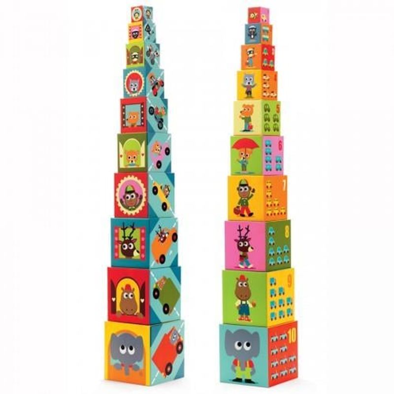 Jucarii, Copii si Bebe - Jucarii si jocuri - Seturi de constructie si cuburi - Seturi de constructie - Turn de construit - Set indemanare - 5 variante - Infinity.ro