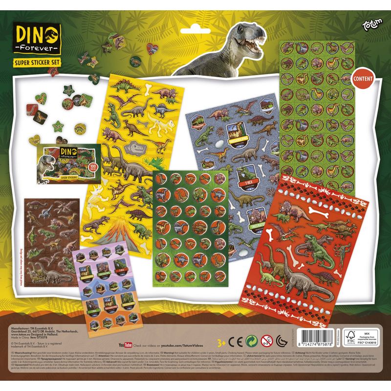 Carti si Birotica - Rechizite - Abtibilduri - Super set abtibilduri cu dinozauri - Infinity.ro