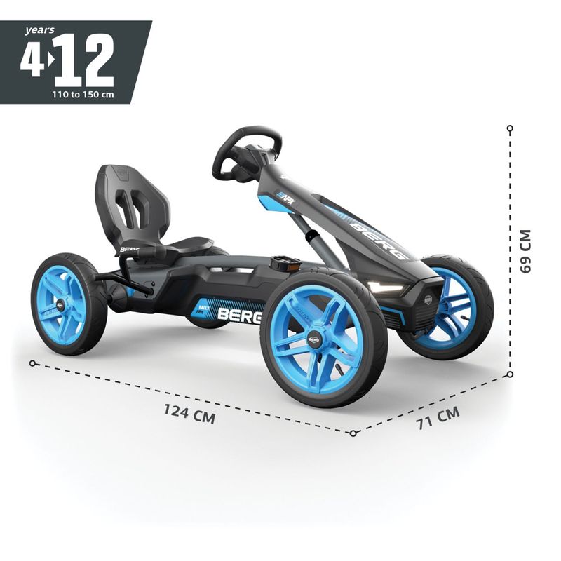 Jucarii, Copii si Bebe - Jucarii si jocuri - Jucarii de exterior - Masinute si vehicule pentru copii - Kart BERG Rally APX Blue NEW - Infinity.ro