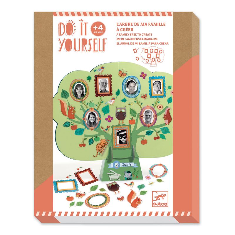 Jucarii, Copii si Bebe - Jucarii si jocuri - Jucarii & jocuri educative - Seturi de artizanat - Set DIY Djeco, Arborele genealogic - Infinity.ro