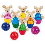 Jucarii, Copii si Bebe - Jucarii si jocuri - Jucarii & jocuri educative - Jucarii interactive - Bowling cu soricei - Set indemanare din lemn - Infinity.ro