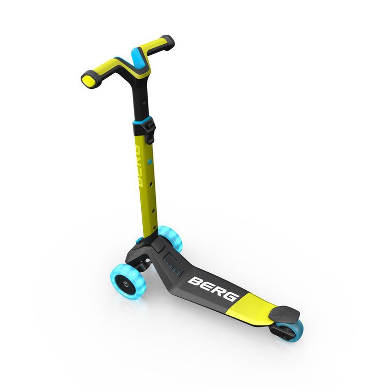 Sport si Outdoor - Role, trotinete si skateboard - Trotinete copii - Trotineta BERG Nexo Lime Pliabila cu Lumini - Infinity.ro