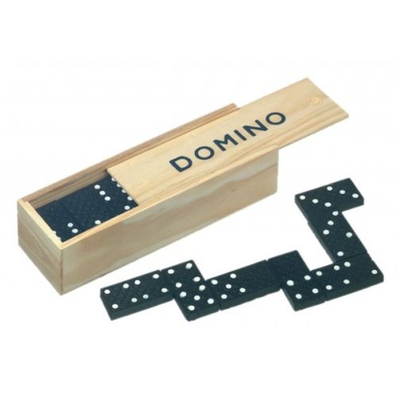 Jucarii, Copii si Bebe - Jucarii si jocuri - Jocuri si puzzle - Jocuri de societate - Domino mini in cutie de lemn - Infinity.ro