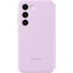 Laptop, Telefoane si Tablete - Telefoane mobile si accesorii - Accesorii Telefoane - Huse telefoane - Husa Smart Transparent View Cover pentru Galaxy S23, EF-ZS911CVEGWW - Lilac - Infinity.ro