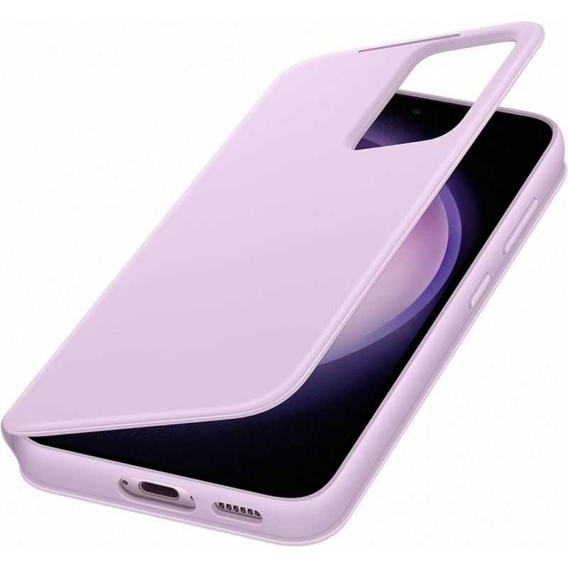 Laptop, Telefoane si Tablete - Telefoane mobile si accesorii - Accesorii Telefoane - Huse telefoane - Husa Smart Transparent View Cover pentru Galaxy S23, EF-ZS911CVEGWW - Lilac - Infinity.ro