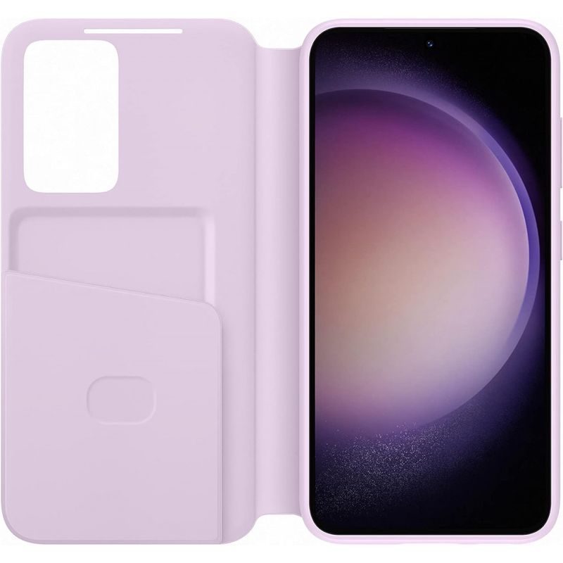 Laptop, Telefoane si Tablete - Telefoane mobile si accesorii - Accesorii Telefoane - Huse telefoane - Husa Smart Transparent View Cover pentru Galaxy S23, EF-ZS911CVEGWW - Lilac - Infinity.ro