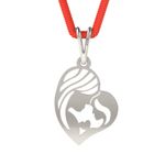 Fashion, accesorii si bijuterii - Femei - Bijuterii femei - Pandantive femei - Pandantiv din argint cu snur model Mama si Fiica - Infinity.ro