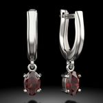 Fashion, accesorii si bijuterii - Femei - Bijuterii femei - Cercei femei - Cercei din argint cu cristale Rubine model 42 - Infinity.ro