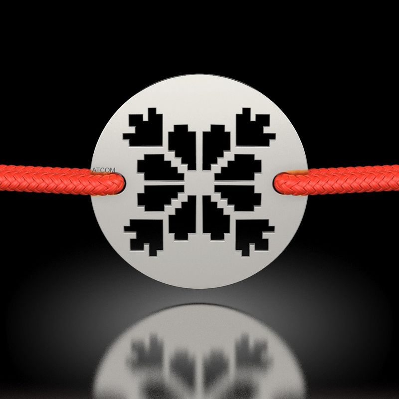 Fashion, accesorii si bijuterii - Femei - Bijuterii femei - Bratari femei - Bratara din argint cu snur model Roata norocului - Infinity.ro