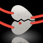 Fashion, accesorii si bijuterii - Femei - Bijuterii femei - Bratari femei - Bratara din argint cu snur model Take my heart - Infinity.ro