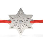 Fashion, accesorii si bijuterii - Femei - Bijuterii femei - Bratari femei - Bratara din argint cu snur model Fulg de diamant - Infinity.ro