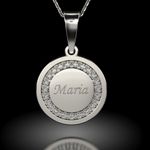 Fashion, accesorii si bijuterii - Femei - Bijuterii femei - Coliere femei - Colier din argint model Magic Coin Cristale - Infinity.ro
