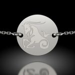 Fashion, accesorii si bijuterii - Femei - Bijuterii femei - Bratari femei - Bratara cu lantisor din argint model Capricorn - Infinity.ro