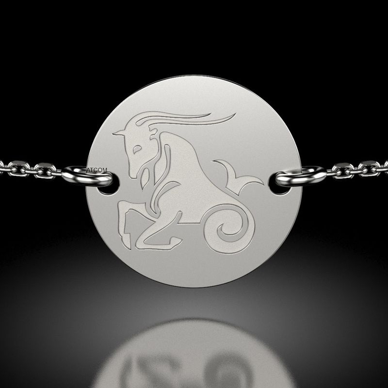 Fashion, accesorii si bijuterii - Femei - Bijuterii femei - Bratari femei - Bratara cu lantisor din argint model Capricorn - Infinity.ro