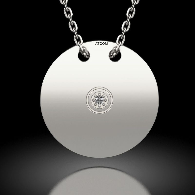 Fashion, accesorii si bijuterii - Femei - Bijuterii femei - Coliere femei - Lantisor cu pandantiv din argint model Cercul polar - Infinity.ro
