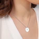 Fashion, accesorii si bijuterii - Femei - Bijuterii femei - Coliere femei - Lantisor cu pandantiv din argint model Cercul polar - Infinity.ro