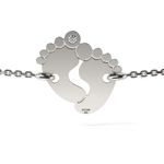 Fashion, accesorii si bijuterii - Femei - Bijuterii femei - Bratari femei - Bratara cu lantisor argint model Baby Feet - Infinity.ro