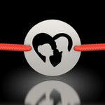 Fashion, accesorii si bijuterii - Femei - Bijuterii femei - Bratari femei - Bratara din argint cu snur model Banut Love story - Infinity.ro