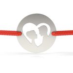 Fashion, accesorii si bijuterii - Femei - Bijuterii femei - Bratari femei - Bratara din argint cu snur model Banut Love story - Infinity.ro