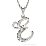 Fashion, accesorii si bijuterii - Femei - Bijuterii femei - Coliere femei - Colier din argint cu pandantiv Initiala E - Infinity.ro