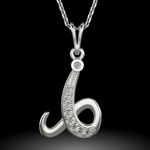 Fashion, accesorii si bijuterii - Femei - Bijuterii femei - Coliere femei - Colier din argint cu pandantiv Initiala I - Infinity.ro