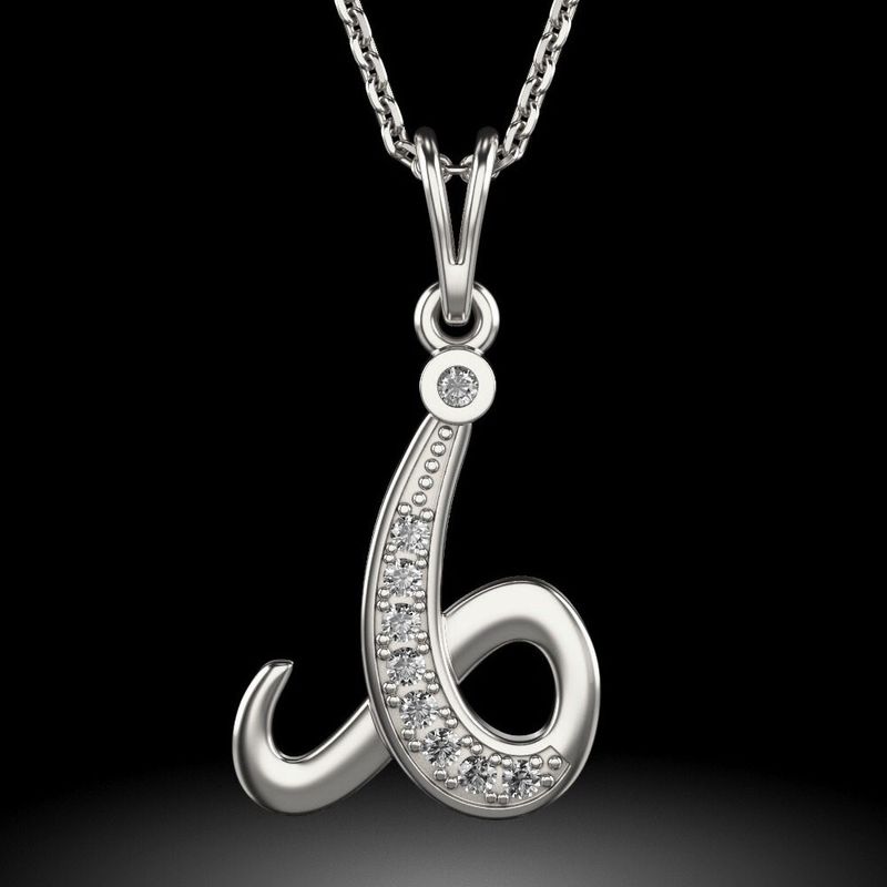 Fashion, accesorii si bijuterii - Femei - Bijuterii femei - Coliere femei - Colier din argint cu pandantiv Initiala I - Infinity.ro