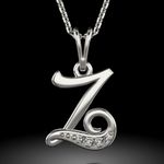 Fashion, accesorii si bijuterii - Femei - Bijuterii femei - Coliere femei - Colier din argint cu pandantiv Initiala Z - Infinity.ro