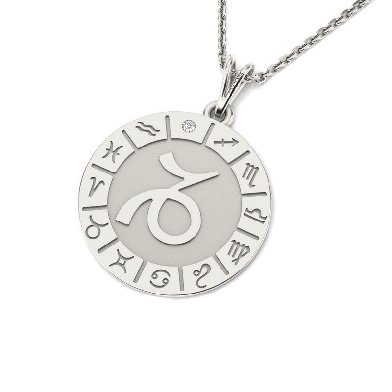 Fashion, accesorii si bijuterii - Femei - Bijuterii femei - Coliere femei - Lantisor cu pandantiv din argint model Capricornus - Infinity.ro