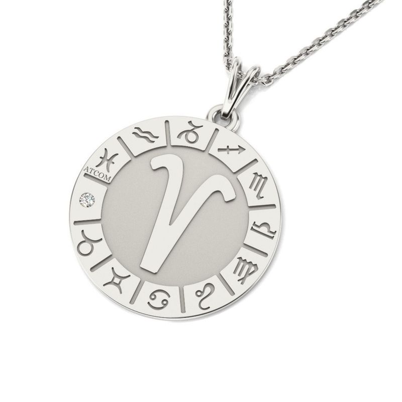 Fashion, accesorii si bijuterii - Femei - Bijuterii femei - Coliere femei - Lantisor cu pandantiv din argint model Aries - Infinity.ro