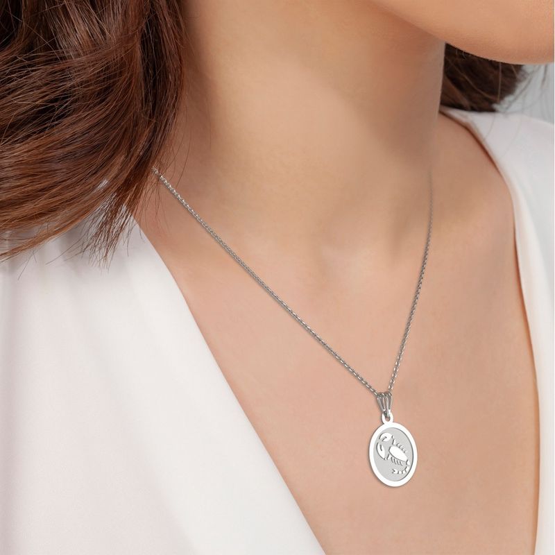 Fashion, accesorii si bijuterii - Femei - Bijuterii femei - Coliere femei - Lantisor cu pandantiv din argint model Talisman Scorpion - Infinity.ro