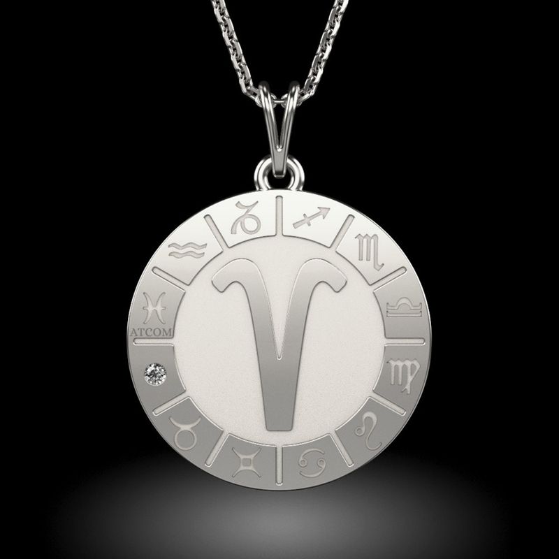 Fashion, accesorii si bijuterii - Femei - Bijuterii femei - Coliere femei - Lantisor cu pandantiv din argint model Aries - Infinity.ro