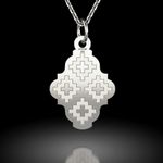 Fashion, accesorii si bijuterii - Femei - Bijuterii femei - Coliere femei - Lantisor cu pandantiv din argint model Motive Traditionale Ardeal - Infinity.ro