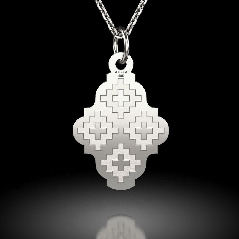 Fashion, accesorii si bijuterii - Femei - Bijuterii femei - Coliere femei - Lantisor cu pandantiv din argint model Motive Traditionale Ardeal - Infinity.ro