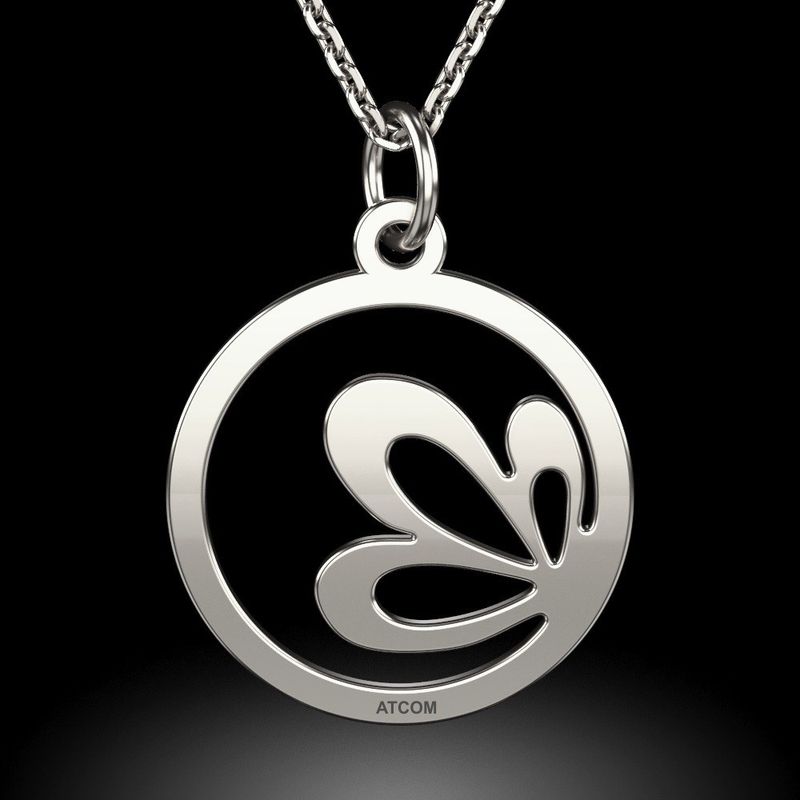 Fashion, accesorii si bijuterii - Femei - Bijuterii femei - Coliere femei - Lantisor cu pandantiv din argint model Floare de lotus - Infinity.ro