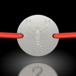 Fashion, accesorii si bijuterii - Femei - Bijuterii femei - Bratari femei - Bratara din argint cu snur rosu model Scorpion - Infinity.ro