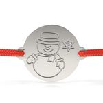 Fashion, accesorii si bijuterii - Femei - Bijuterii femei - Bratari femei - Bratara din argint cu snur model Nasturel - Infinity.ro