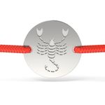 Fashion, accesorii si bijuterii - Femei - Bijuterii femei - Bratari femei - Bratara din argint cu snur rosu model Scorpion - Infinity.ro